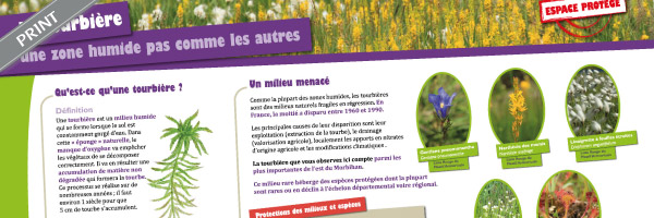 Panneau Tourbière
