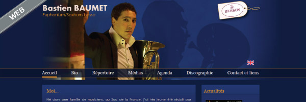 site de Bastien Baumet, musicien, Euphonium, Saxhorn-basse