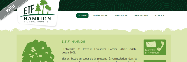 site de l'Entreprise de Travaux Forestiers Hanrion
