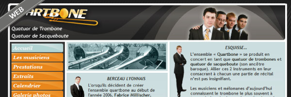 site du quatuor de Trombone et Sacqueboute Quartbone
