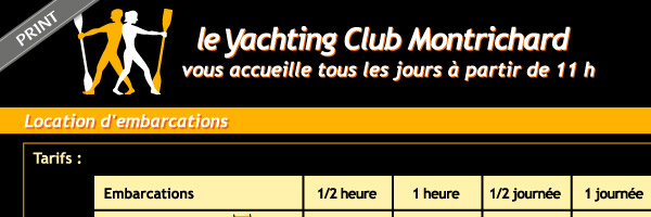 panneau du Yachting Club Montrichard