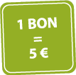 1 bon pour 5 €